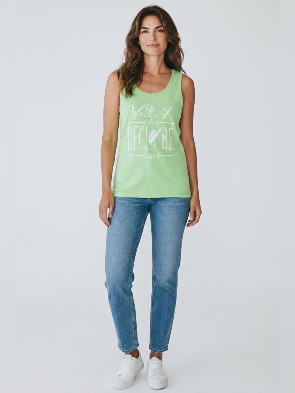 Lauren James Women’s Tank Top // Lime Green // Large